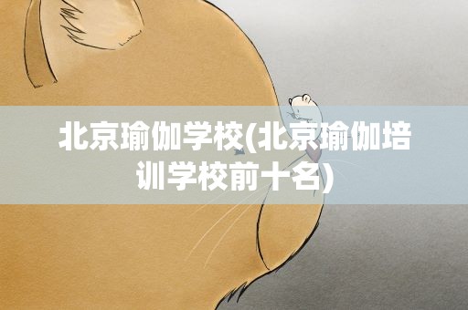 北京瑜伽学校(北京瑜伽培训学校前十名)