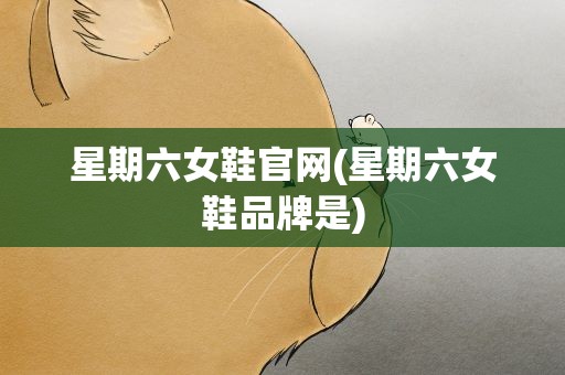 星期六女鞋官网(星期六女鞋品牌是)