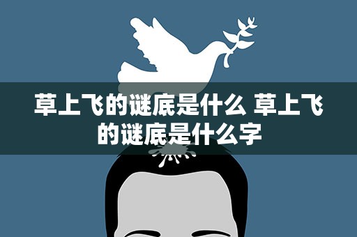 草上飞的谜底是什么 草上飞的谜底是什么字