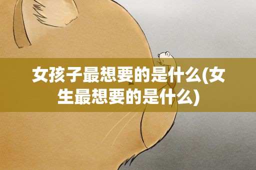 女孩子最想要的是什么(女生最想要的是什么)