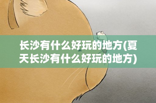 长沙有什么好玩的地方(夏天长沙有什么好玩的地方)