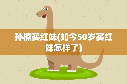 孙楠买红妹(如今50岁买红妹怎样了)