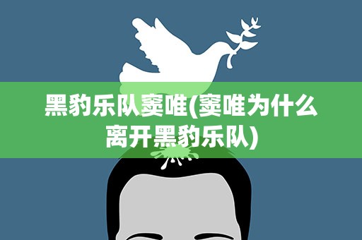 黑豹乐队窦唯(窦唯为什么离开黑豹乐队)