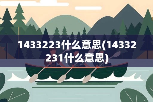 1433223什么意思(14332231什么意思)