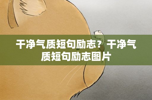 干净气质短句励志？干净气质短句励志图片