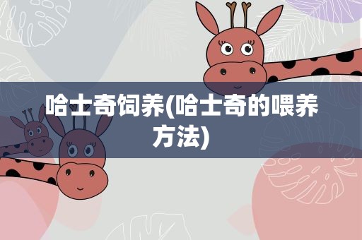 哈士奇饲养(哈士奇的喂养方法)