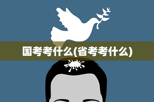 国考考什么(省考考什么)