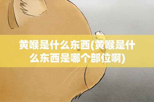 黄喉是什么东西(黄喉是什么东西是哪个部位啊)