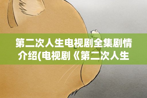 第二次人生电视剧全集剧情介绍(电视剧《第二次人生》剧情简介)