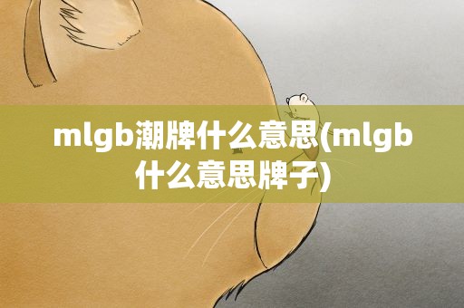 mlgb潮牌什么意思(mlgb什么意思牌子)