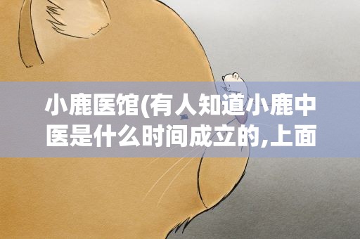 小鹿医馆(有人知道小鹿中医是什么时间成立的,上面的医生靠谱吗)