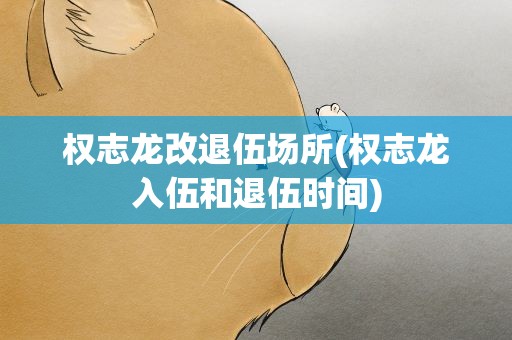 权志龙改退伍场所(权志龙入伍和退伍时间)