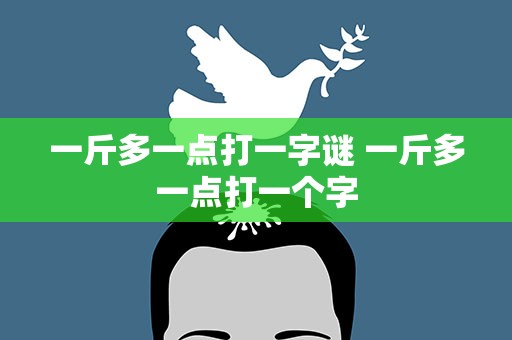 一斤多一点打一字谜 一斤多一点打一个字