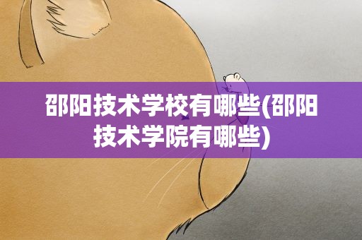 邵阳技术学校有哪些(邵阳技术学院有哪些)
