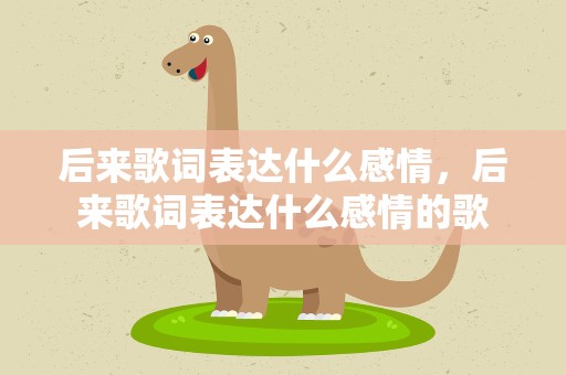 后来歌词表达什么感情，后来歌词表达什么感情的歌
