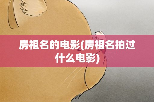 房祖名的电影(房祖名拍过什么电影)
