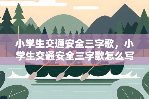 小学生交通安全三字歌，小学生交通安全三字歌怎么写