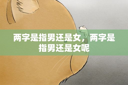 两字是指男还是女，两字是指男还是女呢
