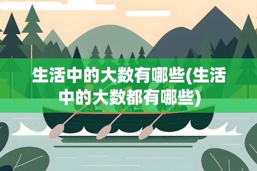 生活中的大数有哪些(生活中的大数都有哪些)