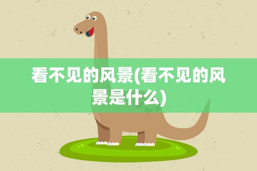 看不见的风景(看不见的风景是什么)