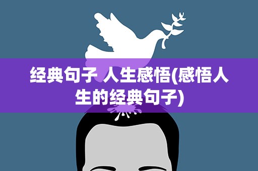 经典句子 人生感悟(感悟人生的经典句子)