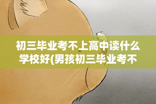 初三毕业考不上高中读什么学校好(男孩初三毕业考不上高中读什么学校好)