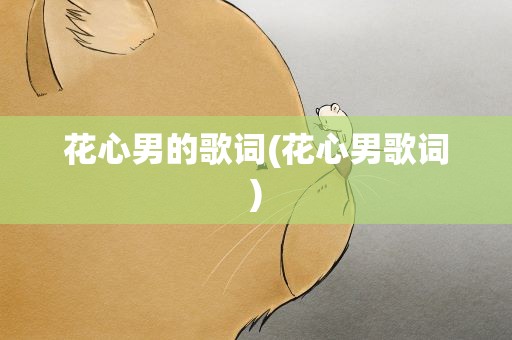 花心男的歌词(花心男歌词)