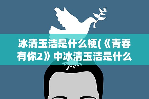 冰清玉洁是什么梗(《青春有你2》中冰清玉洁是什么梗)