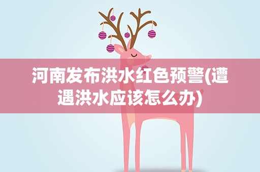 河南发布洪水红色预警(遭遇洪水应该怎么办)