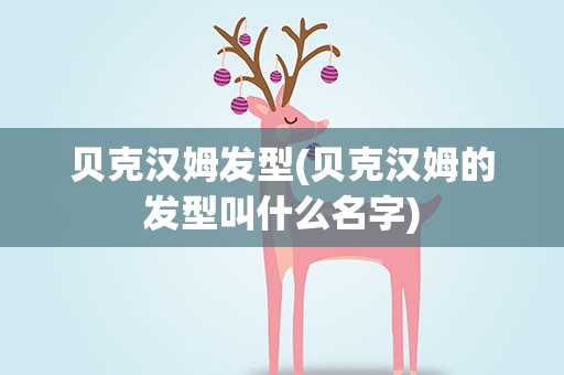 贝克汉姆发型(贝克汉姆的发型叫什么名字)