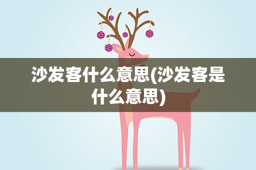 沙发客什么意思(沙发客是什么意思)