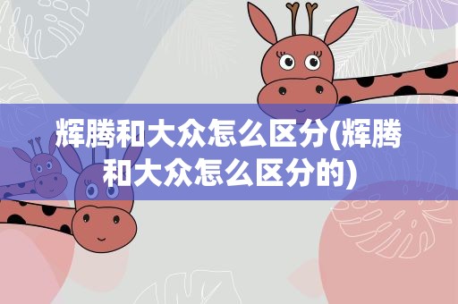 辉腾和大众怎么区分(辉腾和大众怎么区分的)