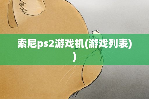 索尼ps2游戏机(游戏列表))