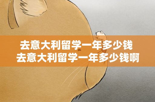 去意大利留学一年多少钱 去意大利留学一年多少钱啊