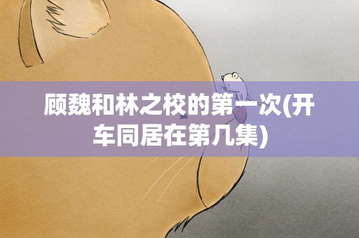 顾魏和林之校的第一次(开车同居在第几集)