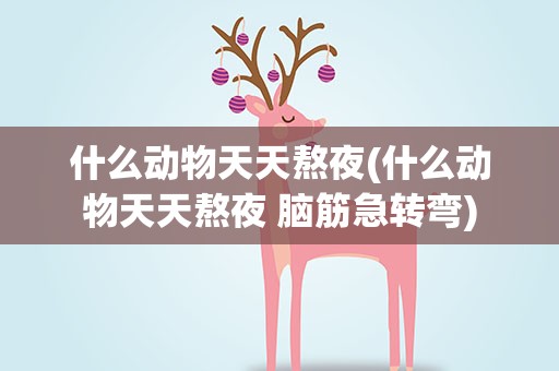 什么动物天天熬夜(什么动物天天熬夜 脑筋急转弯)