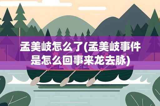 孟美岐怎么了(孟美岐事件是怎么回事来龙去脉)