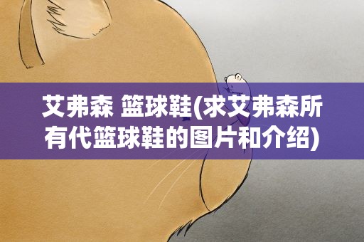 艾弗森 篮球鞋(求艾弗森所有代篮球鞋的图片和介绍)