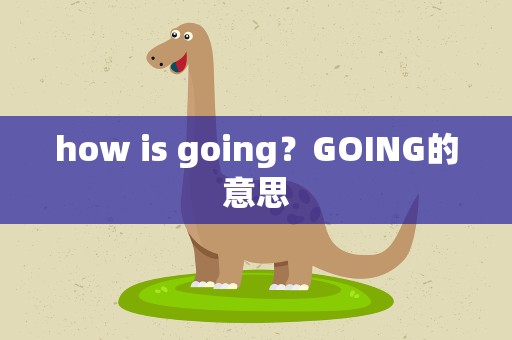 how is going？GOING的意思