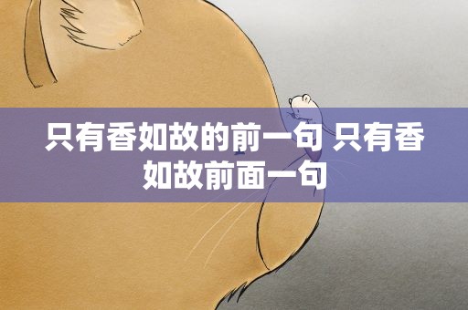 只有香如故的前一句 只有香如故前面一句
