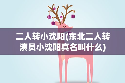 二人转小沈阳(东北二人转演员小沈阳真名叫什么)