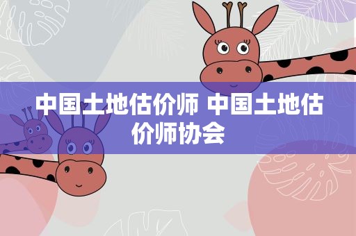 中国土地估价师 中国土地估价师协会