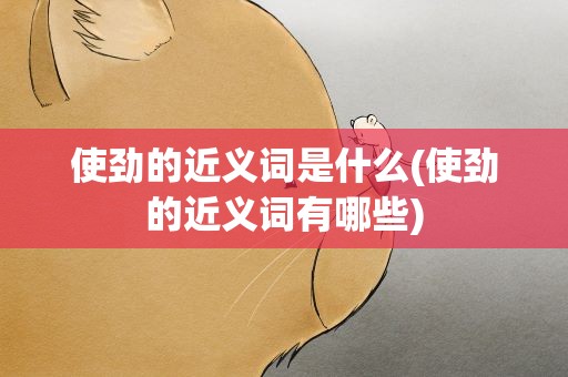 使劲的近义词是什么(使劲的近义词有哪些)