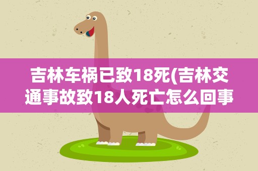 吉林车祸已致18死(吉林交通事故致18人死亡怎么回事)