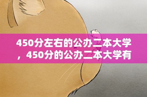 450分左右的公办二本大学，450分的公办二本大学有哪些