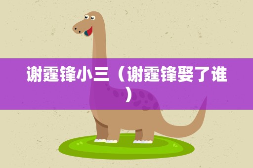 谢霆锋小三（谢霆锋娶了谁）