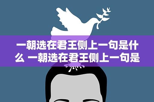 一朝选在君王侧上一句是什么 一朝选在君王侧上一句是什么意思