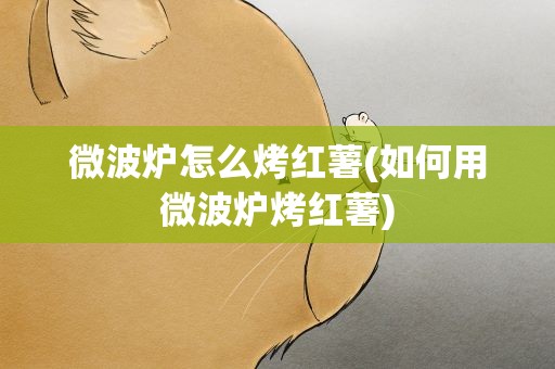微波炉怎么烤红薯(如何用微波炉烤红薯)