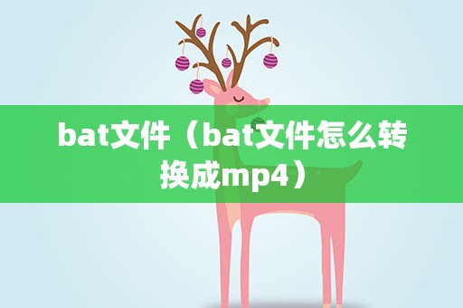 bat文件（bat文件怎么转换成mp4）