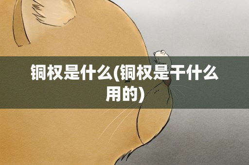 铜权是什么(铜权是干什么用的)